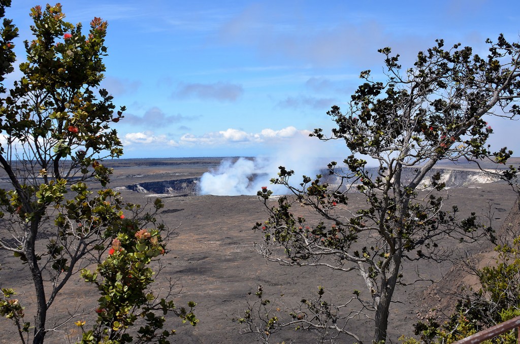 Smoldering crater on Mauna Loa